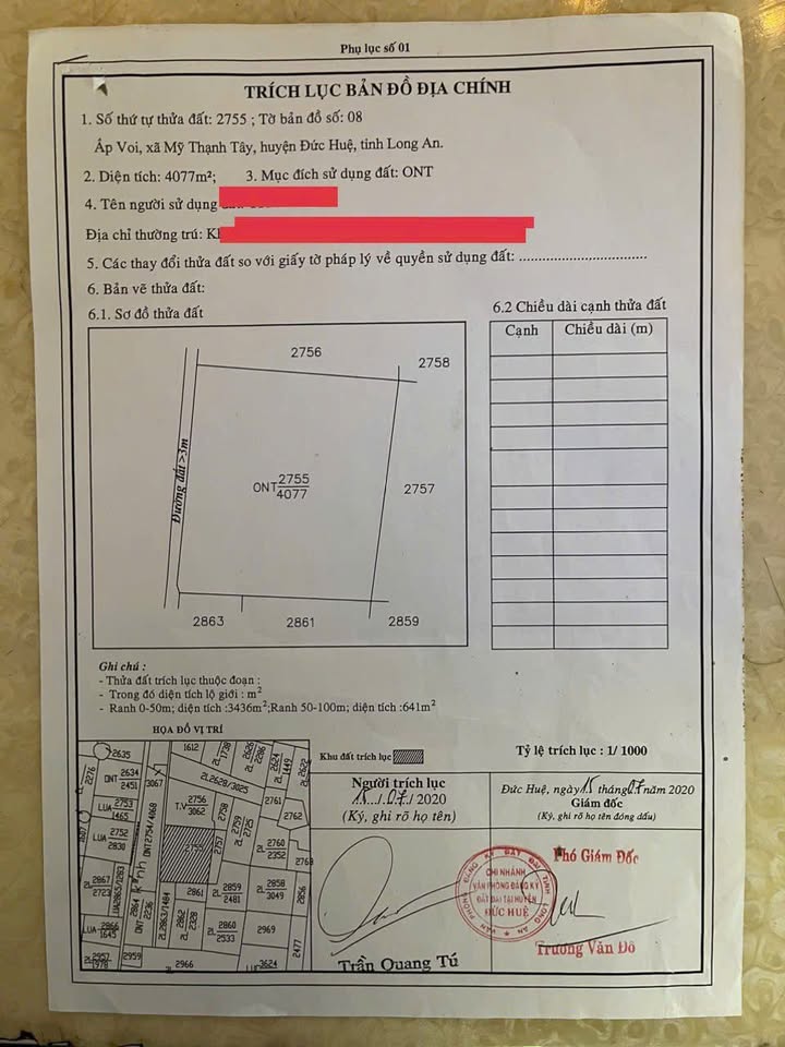 Lô đất thổ cư 4077m² giá 4.3 tỷ - Cơ hội đầu tư tuyệt vời tại Long An!