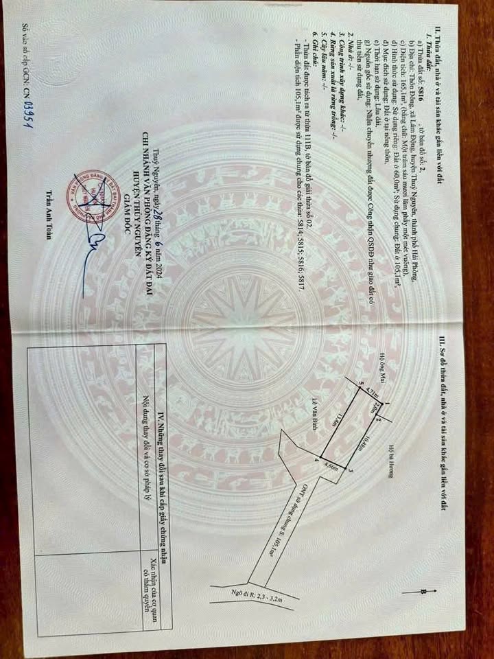 Đất nền Lâm Động Thủy Nguyên 60m² giá thỏa thuận - Mặt đường 203, sẵn sàng cho đầu tư!