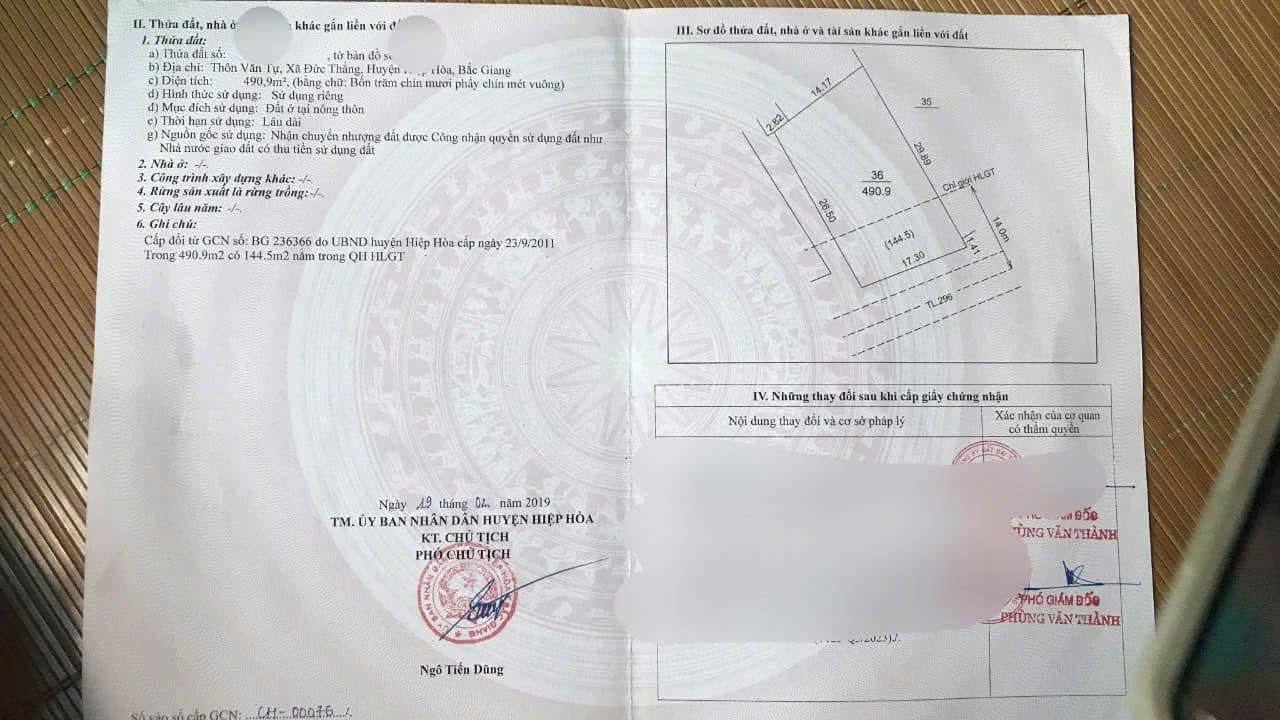 Đất nền Hiệp Hòa 490m² giá 11 tỷ - Mặt tiền rộng, phong thủy tốt!