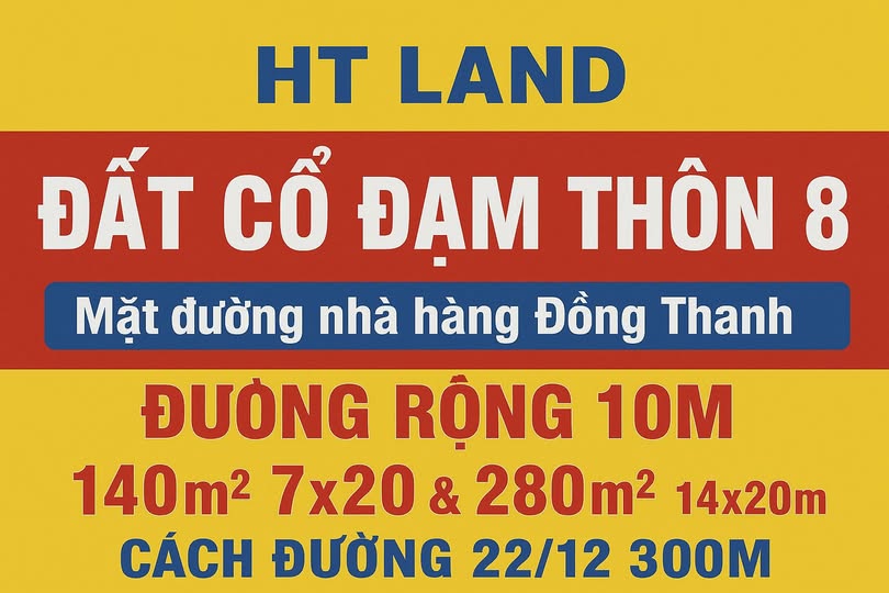 Đất nền thôn 8, xã Cổ Đạm, 140m² - Mặt đường kinh doanh cực đẹp!
