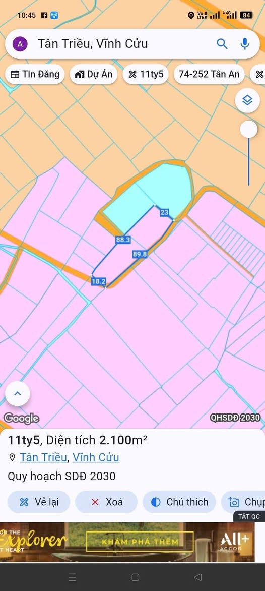 Lô đất 2.100m² tại Tân Triều, Vĩnh Cửu - Tiềm năng đầu tư mạnh mẽ!