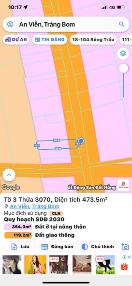 Đất vườn cây ăn trái An Viễn Trảng Bom 500m² giá 2 tỷ - Sổ hồng chính chủ!