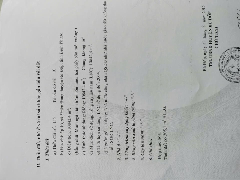 Farm 11000m² tại Thiện Hưng, Bù Đốp giá 2 tỷ - Đầu tư sinh lợi cao!