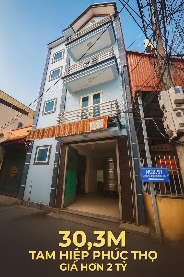 Nhà 4 tầng Tam Hiệp - Phúc Thọ 30m² giá thỏa thuận - Tổ ấm lý tưởng cho gia đình trẻ!