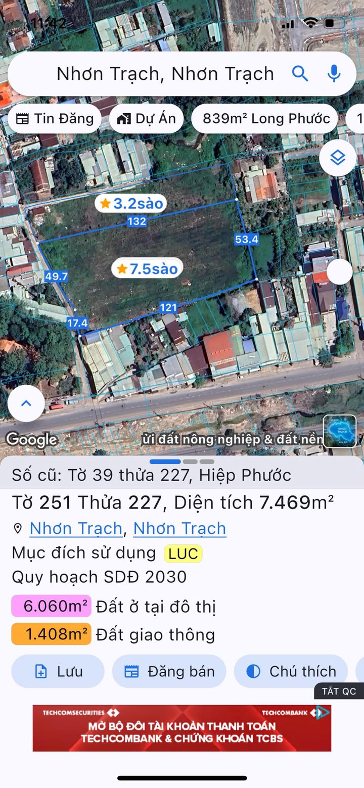 Đất CLN 7469m² Hiệp Phước Nhơn Trạch - Tiềm năng đầu tư lớn!