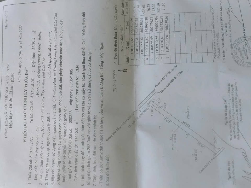 Đất nền Trường Long Tây, Phong Điền 10.000m² giá 7 tỷ - Đầu tư sinh lời!