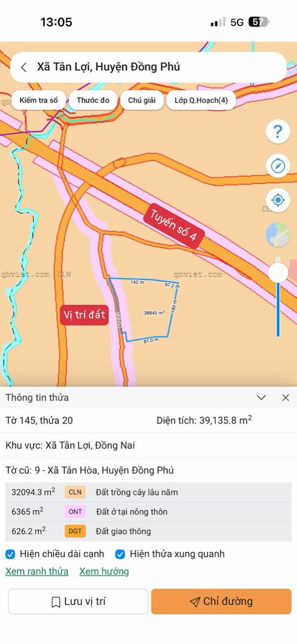 Đất nền 3.9ha mặt tiền 200m gần Tuyến số 4 - Cơ hội đầu tư lý tưởng!