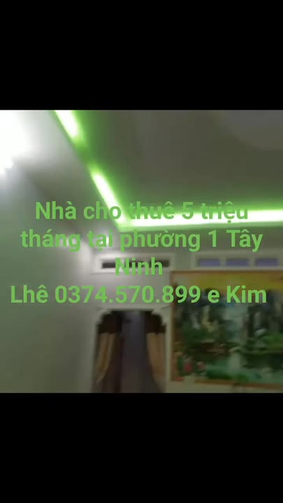 Nhà cho thuê tại đường 30/4, phường 1, TP Tây Ninh - Giá 5 triệu/tháng, đầy đủ nội thất!
