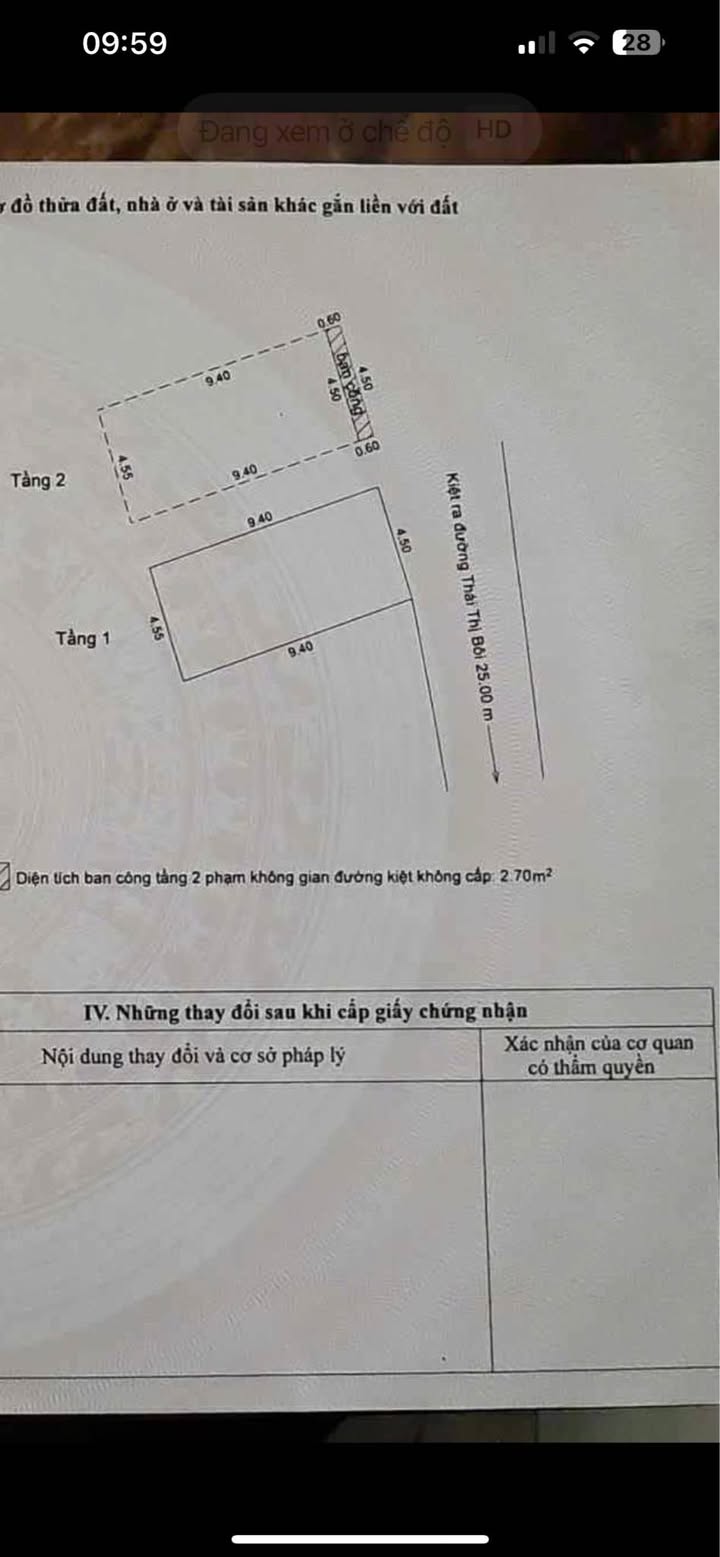 Nhà 2 tầng Thái Thị Bôi, 43m² giá 3.5 tỷ - Ô tô đỗ trước nhà!