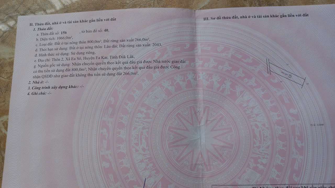 Đất nền Ea Sô - Ea Kar 3600m² chỉ 560 triệu - Đầu tư sinh lời hấp dẫn!