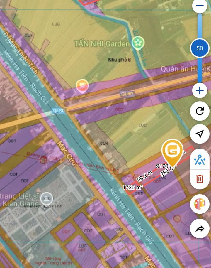 Đất mặt tiền Mạc Thiên Tích, Vĩnh Thông 11000m² giá 5 tỷ - Cơ hội đầu tư tuyệt vời!