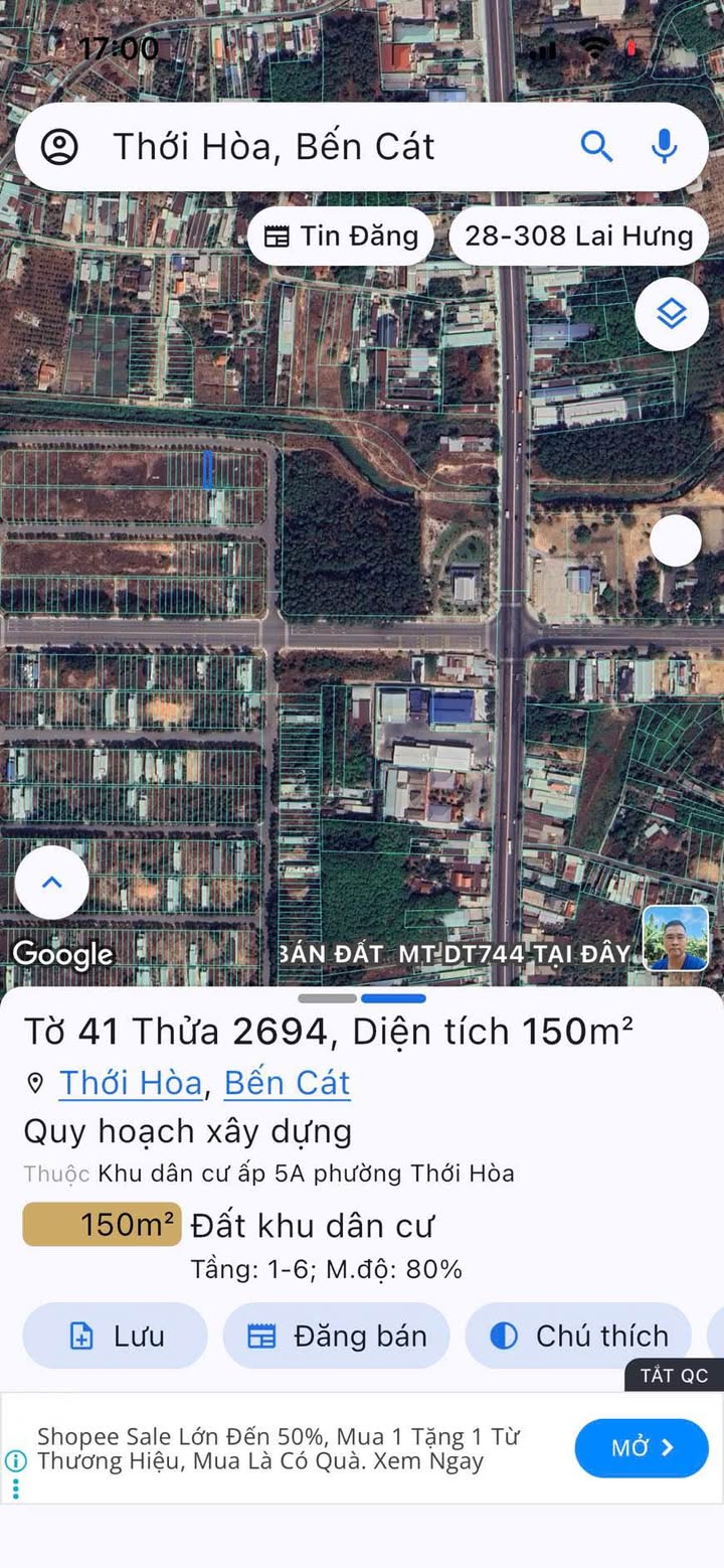 Đất thổ cư đường N3, phường Thới Hòa, 150m² giá 1.6 tỷ - Đầu tư sinh lời ngay!