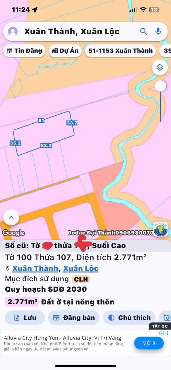 Đất nền Xuân Thành - 12000m² giá 2.88 tỷ - Pháp lý rõ ràng, sổ hồng đầy đủ