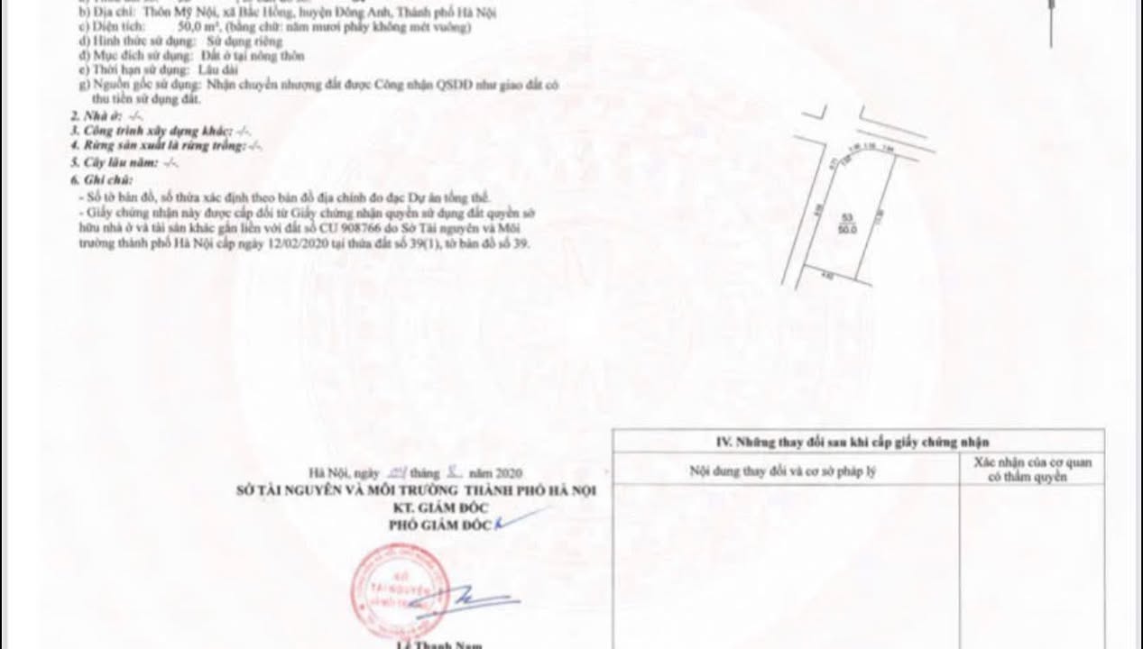 Đất nền 50m² Mỹ Nội - Bắc Hồng giá 4 tỷ - Đầu tư sinh lời cao!