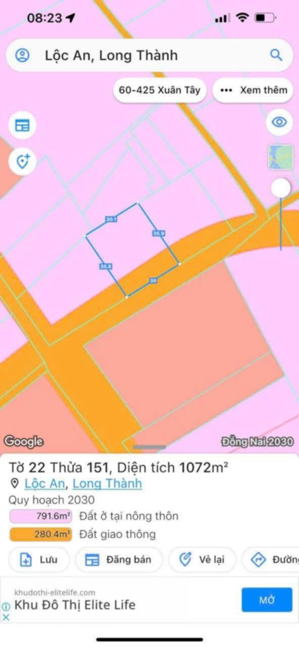 Đất nền Lộc An, Long Thành 1000m² - Pháp lý rõ ràng, tách thửa dễ dàng!