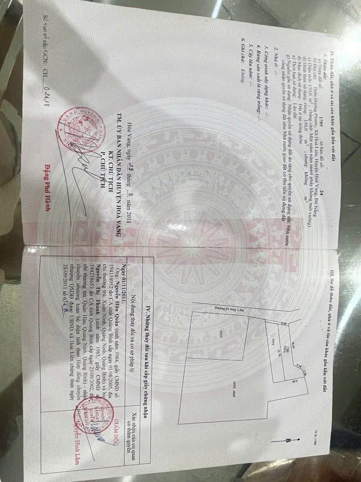 Đất nền thôn Hưởng Phước, xã Hòa Liên 150m² giá 1,8 tỷ - Vị trí cao ráo, ô tô vào tận nơi!