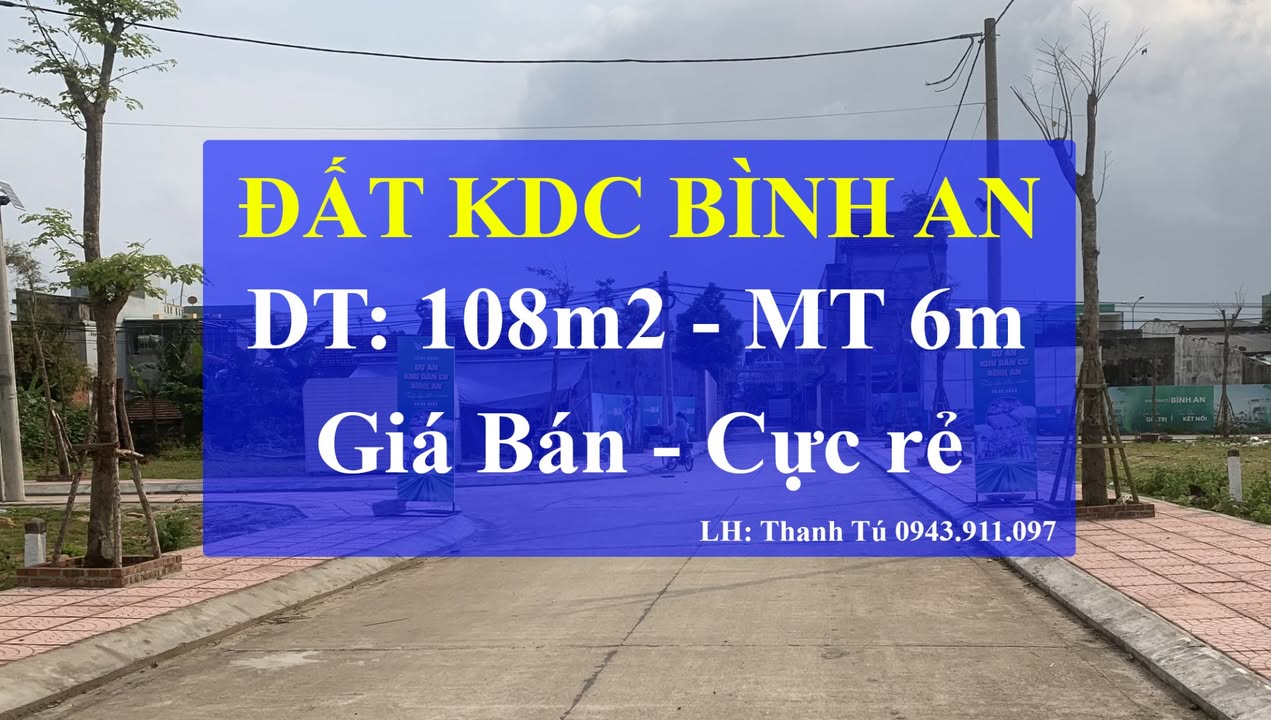 Đất nền KDC Bình An Thăng Bình 108m² giá thỏa thuận - Sổ Hồng chính chủ