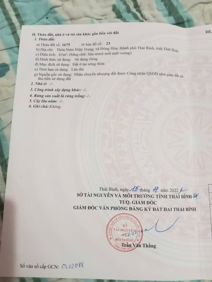 Đất nền Thôn Nam Hiệp Trung, xã Đông Hoà, 61m² chỉ 700 triệu - Đầu tư sinh lời ngay!