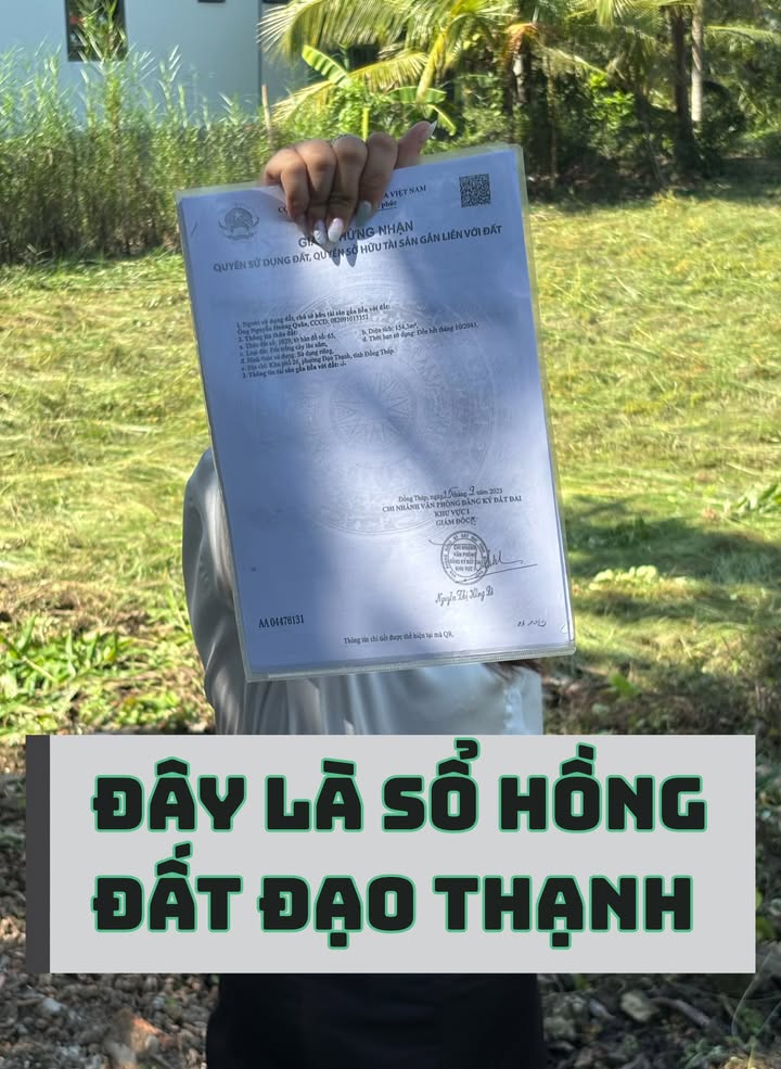 Đất nền Đạo Thạnh 139m² giá chỉ 960 triệu - Sổ hồng riêng, đầu tư sinh lời!