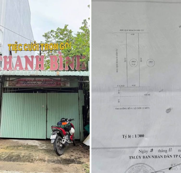 Đất mặt đường Nguyễn Thanh Trà Quy Nhơn 72m² giá 3.62 tỷ - Cơ hội đầu tư hấp dẫn!