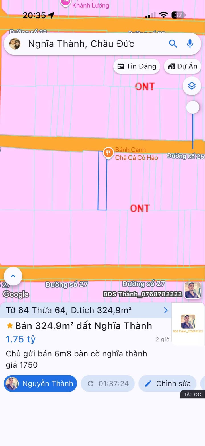 Đất nền Nghĩa Thành, Châu Đức 48m² giá 1.75 tỷ - Kinh doanh sầm uất!