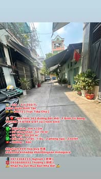 Nhà hẻm 363 Đất Mới, Quận Bình Tân 52m² giá 5.05 tỷ - Chính chủ bán gấp!