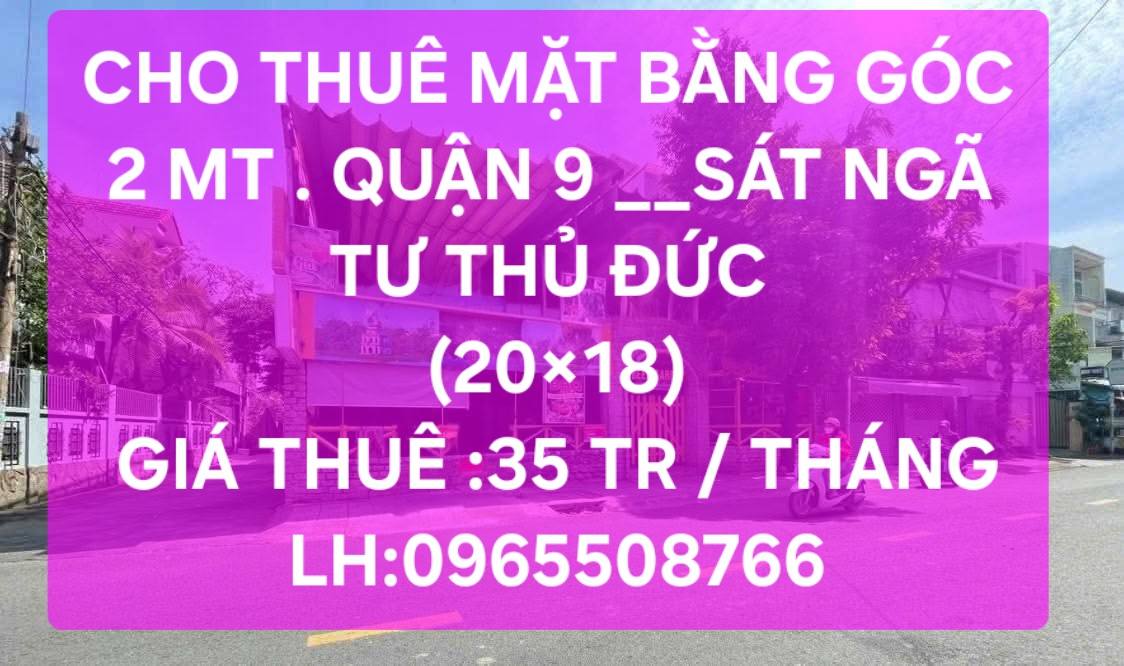 Cho thuê mặt bằng kinh doanh góc 2 mặt tiền ngã tư Thủ Đức - Diện tích 360m² chỉ 35 triệu/tháng!