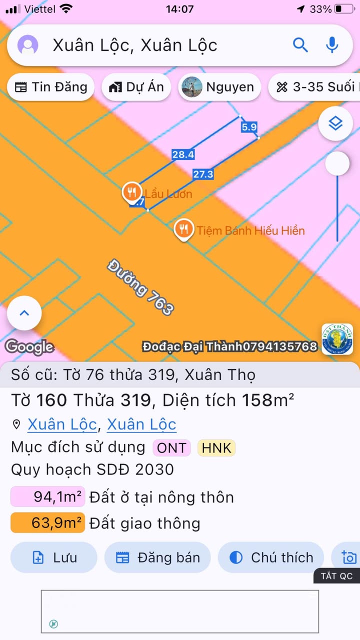 Đất nền góc 2 mặt tiền DT763, 162m² giá 2 tỷ - Kinh doanh sầm uất!