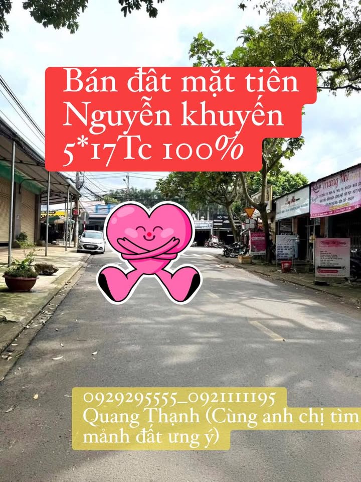 Đất mặt tiền kinh doanh Nguyễn Khuyến Tân Lợi 85m² giá 6.85 tỷ - Vị trí đắc địa cho doanh nghiệp!