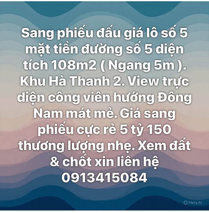Đất nền mặt tiền đường số 5, Quy Nhơn 108m² giá 5.15 tỷ - Cơ hội đầu tư tuyệt vời!