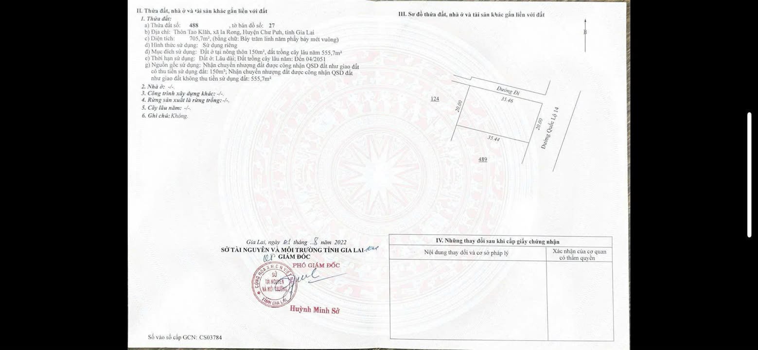 Đất nền lô góc Quốc Lộ 14, xã Ia Hru, 700m² giá 5.775 tỷ - Cơ hội đầu tư sinh lời!