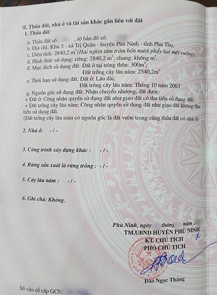 Đất nền 8000m² tại xã Dân Chủ, Phú Thọ - Giá chỉ 3 tỷ - Đầu tư sinh lời!