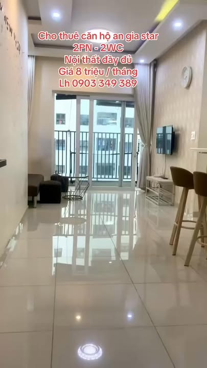 Căn hộ An Gia Star Bình Tân 65m² giá 8 triệu - Nội thất đầy đủ, vào ở ngay!