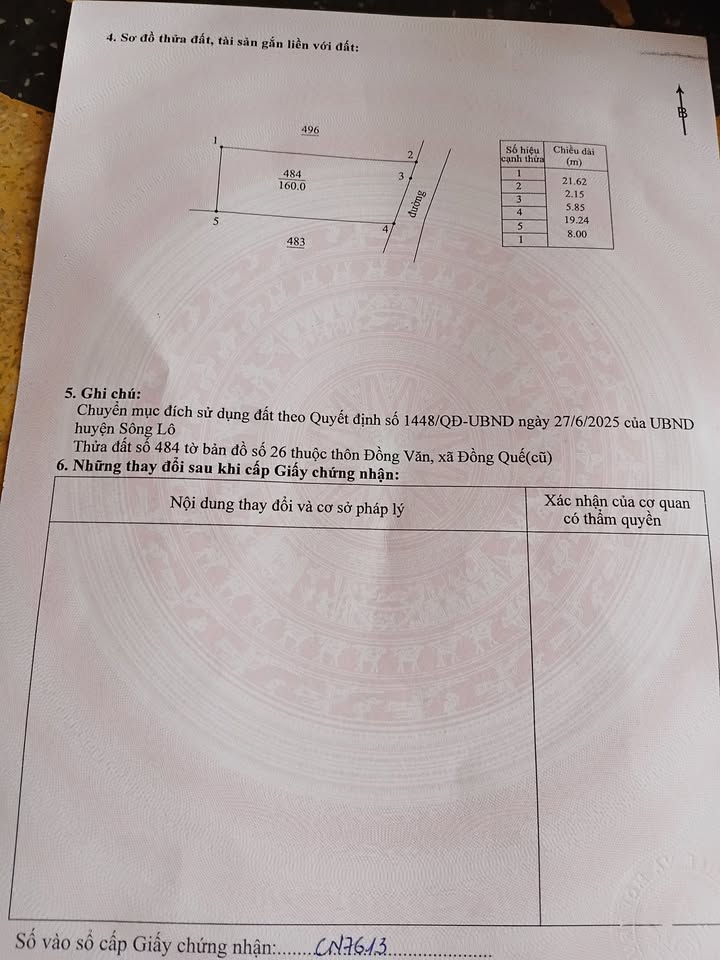 Bán lô đất mặt đường Tỉnh Lộ 307, xã Tam Sơn, 160m² - Vị trí vàng kinh doanh!