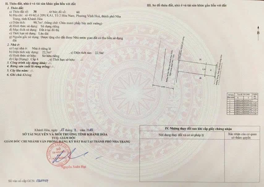 Đất mặt tiền đường Sử Huy Nhan, Vĩnh Hòa 90.7m² giá 6.5 tỷ - Cơ hội đầu tư tuyệt vời!