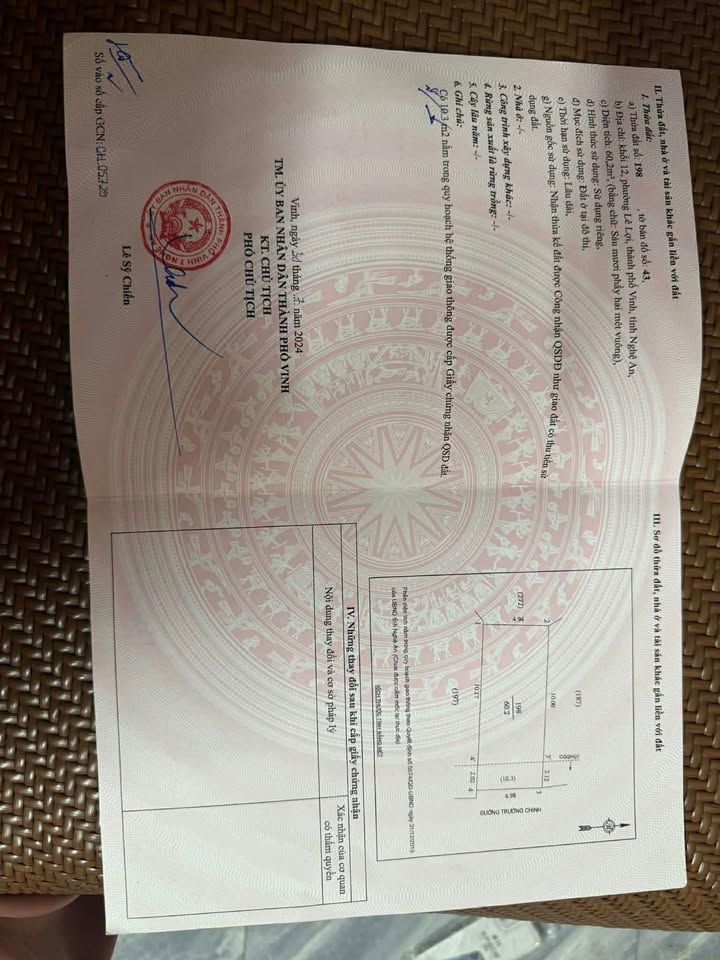 Đất nền phường Lê Lợi, TP Vinh 60.2m² giá 7 tỷ - Đầu tư sinh lời ngay!