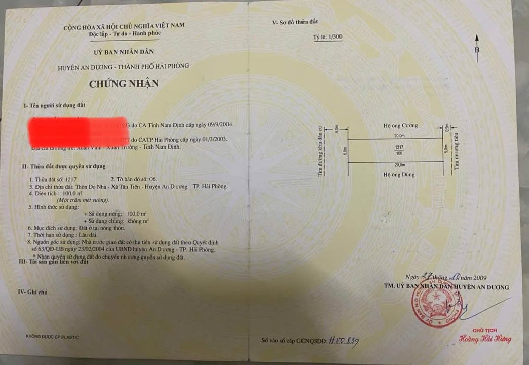 Đất nền 100m² tại khu tái định cư Ổ Vịt, Hải Phòng - Giá siêu rẻ chỉ 2,5 tỷ!