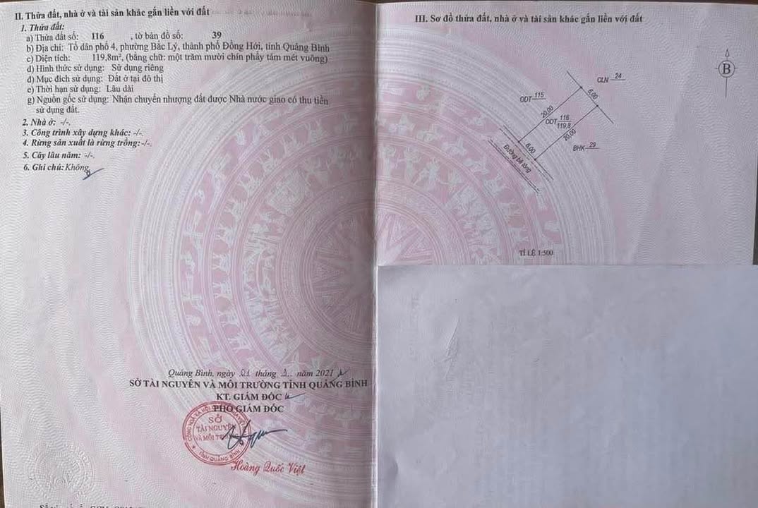 Đất nền Bắc Lý Đồng Hới 120m² giá 1.8 tỷ - Gần dự án TDP4