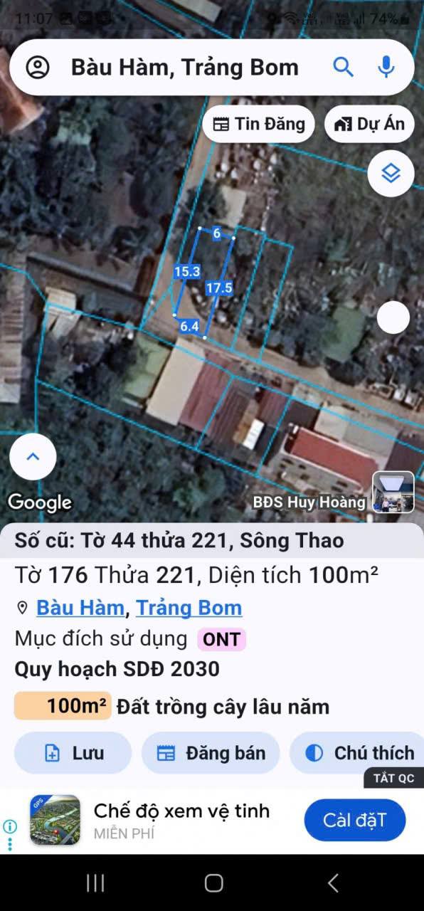 Đất thổ cư sổ riêng 100m² tại Sông Thao, Bàu Hàm - Đầu tư sinh lời ngay!
