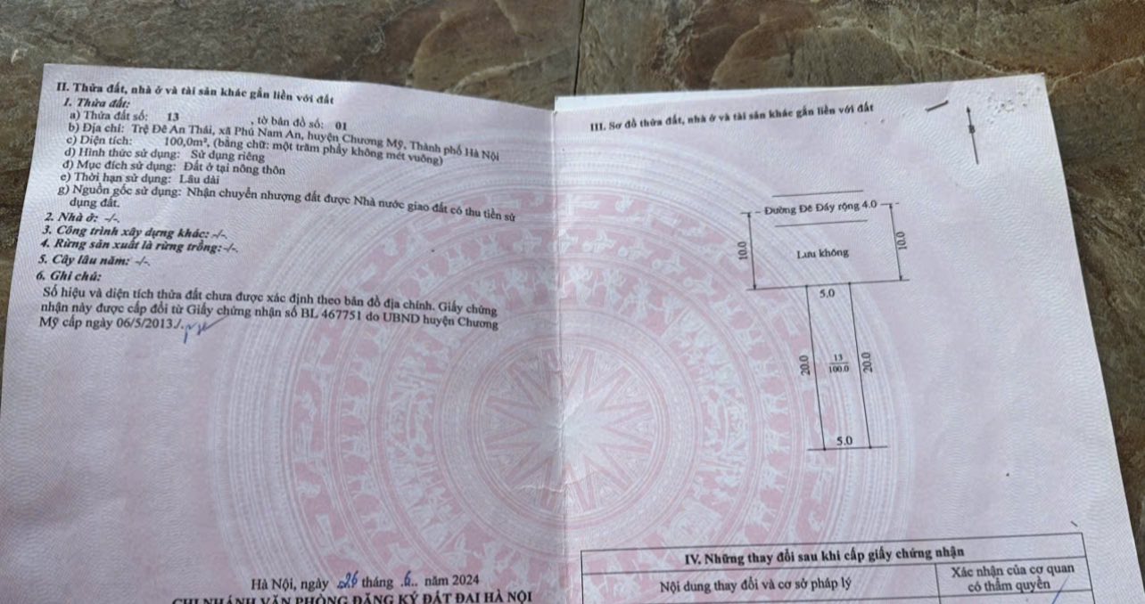 Đất nền kinh doanh xã Phú Nam An 100m² giá 3 tỷ - Gần chợ, ô tô đỗ thoải mái!