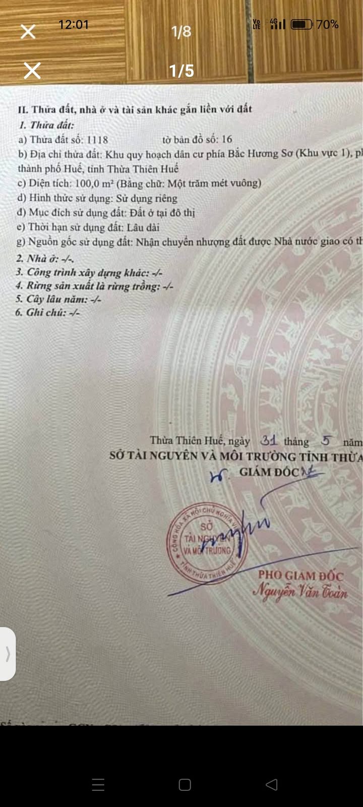 Đất mặt tiền Trần Văn Dư, phường Hương Sơ, 100m² giá 1 tỷ - Cơ hội đầu tư hấp dẫn!