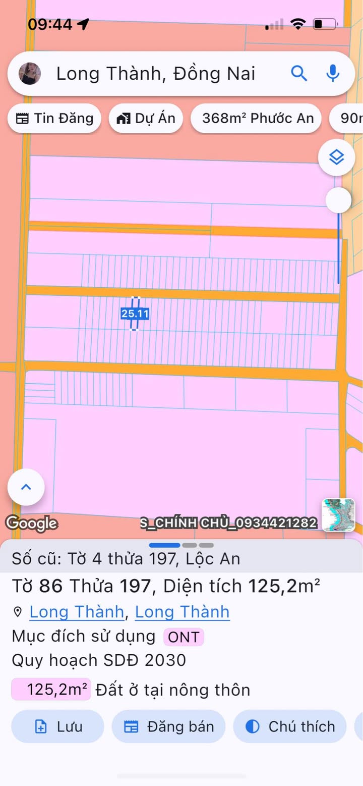 Đất thổ cư Lộc An Long Thành 125m² giá 1.2 tỷ - Cơ hội đầu tư hấp dẫn!