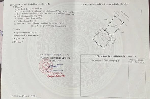 Đất vàng mặt đường Hùng Vương, TP Việt Trì 143.5m² giá 20 tỷ - Cơ hội đầu tư hiếm có!