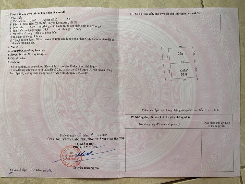 Lô đất đẹp tại Đông Anh 58.9m² - Đầu tư sinh lời hấp dẫn!