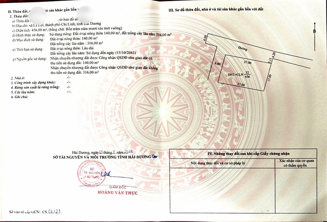 Đất nền Lê Lợi Chí Linh 456m² giá 2 tỷ - Mặt tiền 2 hướng tuyệt đẹp!