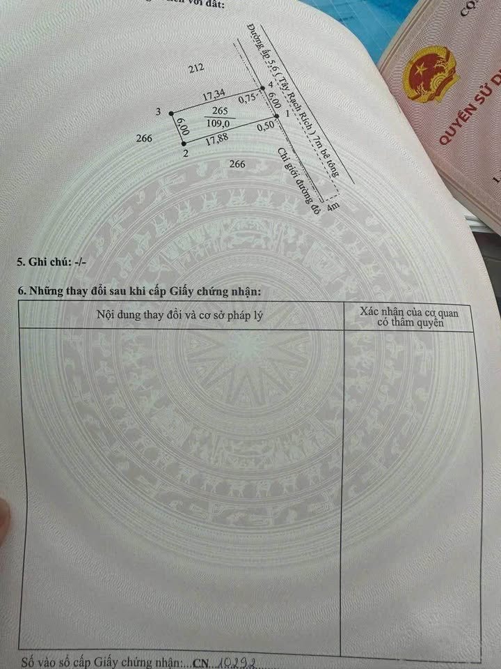 Đất thổ cư ấp 6 Tân Bửu Bến Lức 109m² giá chỉ 1 tỷ - Cơ hội đầu tư tuyệt vời!