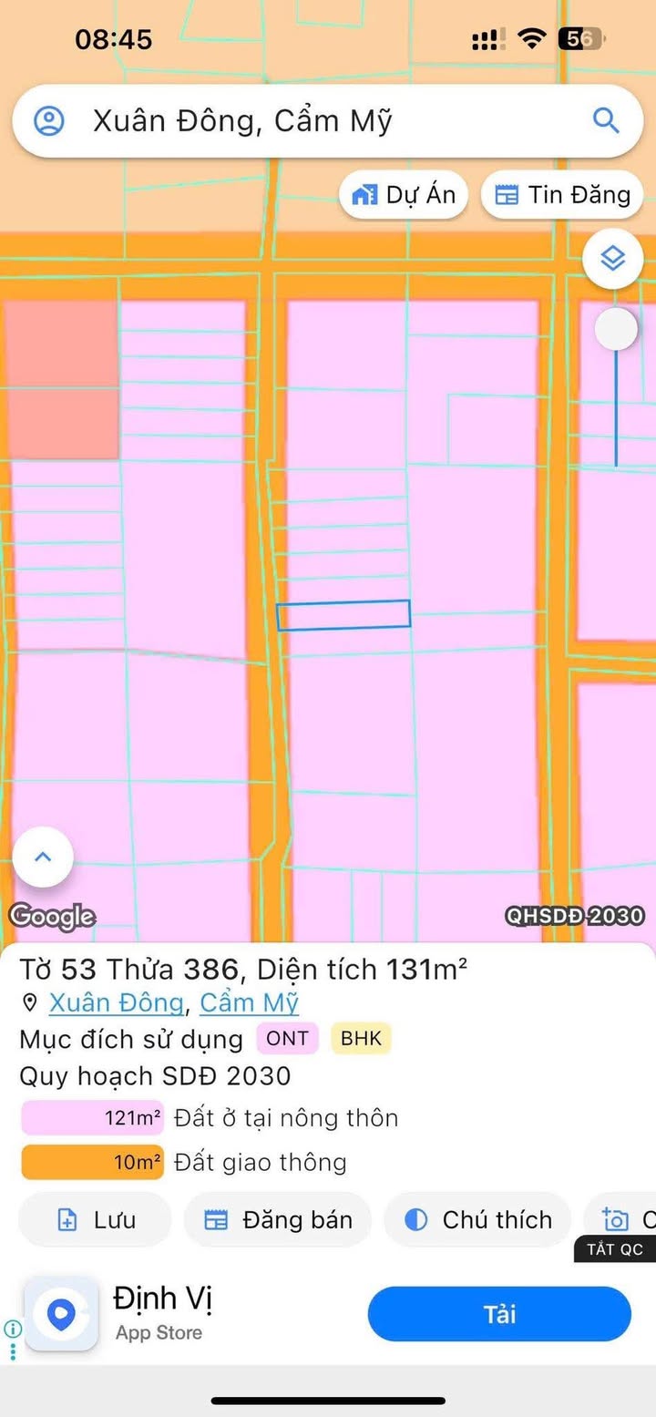 Đất thổ cư Cẩm Mỹ 130m² giá 600 triệu - Chính chủ bán gấp!