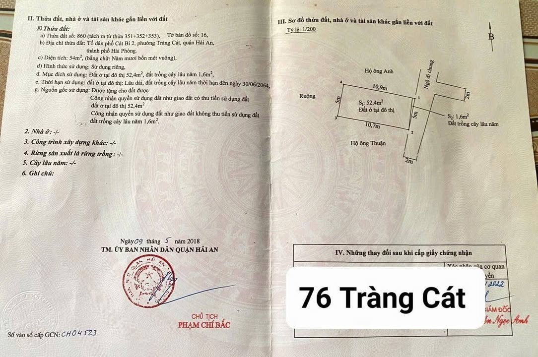 Đất nền Tràng Cát Hải Phòng 54m² giá 1.28 tỷ - Vị trí thuận lợi, xe taxi vào tận nơi!