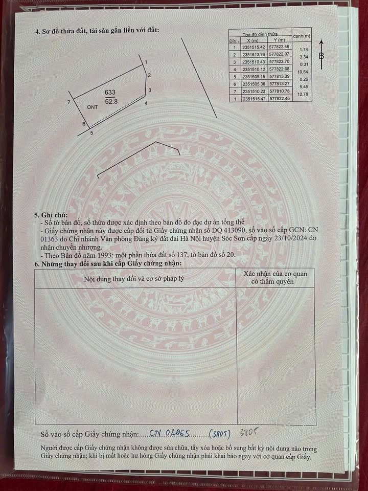 Đất nền Thắng Trí, Sóc Sơn 62.8m² - Sổ đỏ chính chủ, giá đầu tư hấp dẫn!