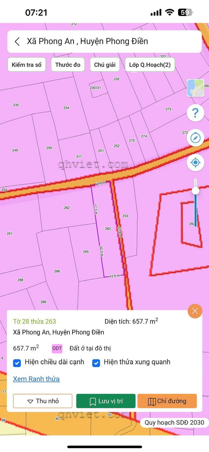 Đất trồng cây Phong An 700m² - Hai mặt tiền, giá thỏa thuận!